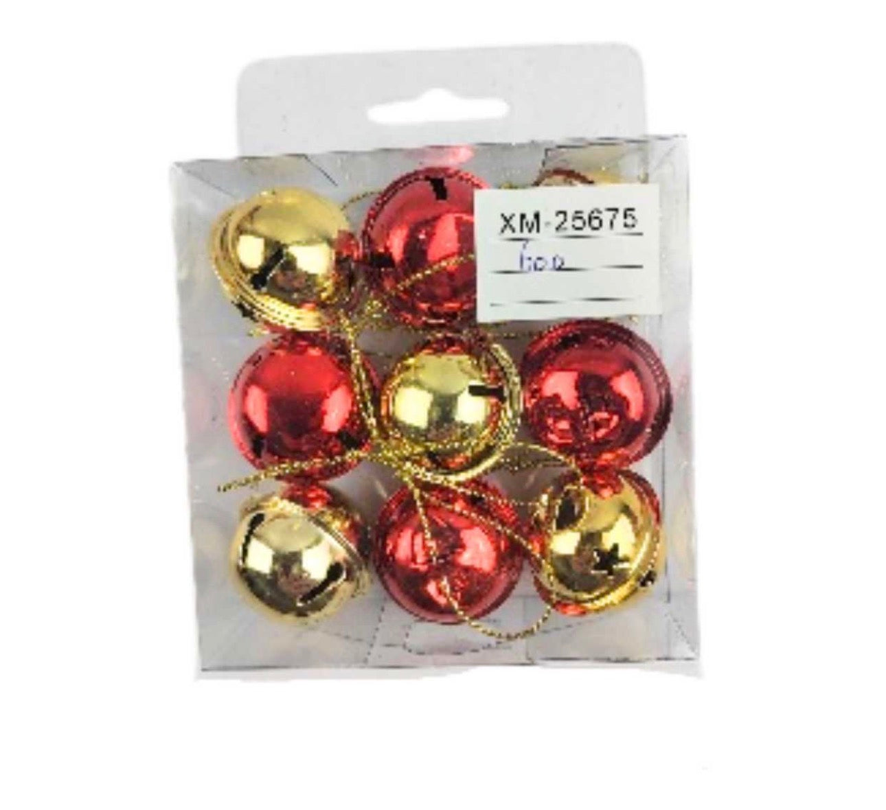 Karácsonyi Csengő Szett – Arany & Piros (3 cm, 9 db)