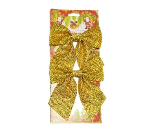 Arany Csillámos Karácsonyi Masni – 13×14 cm (3 db / csomag)