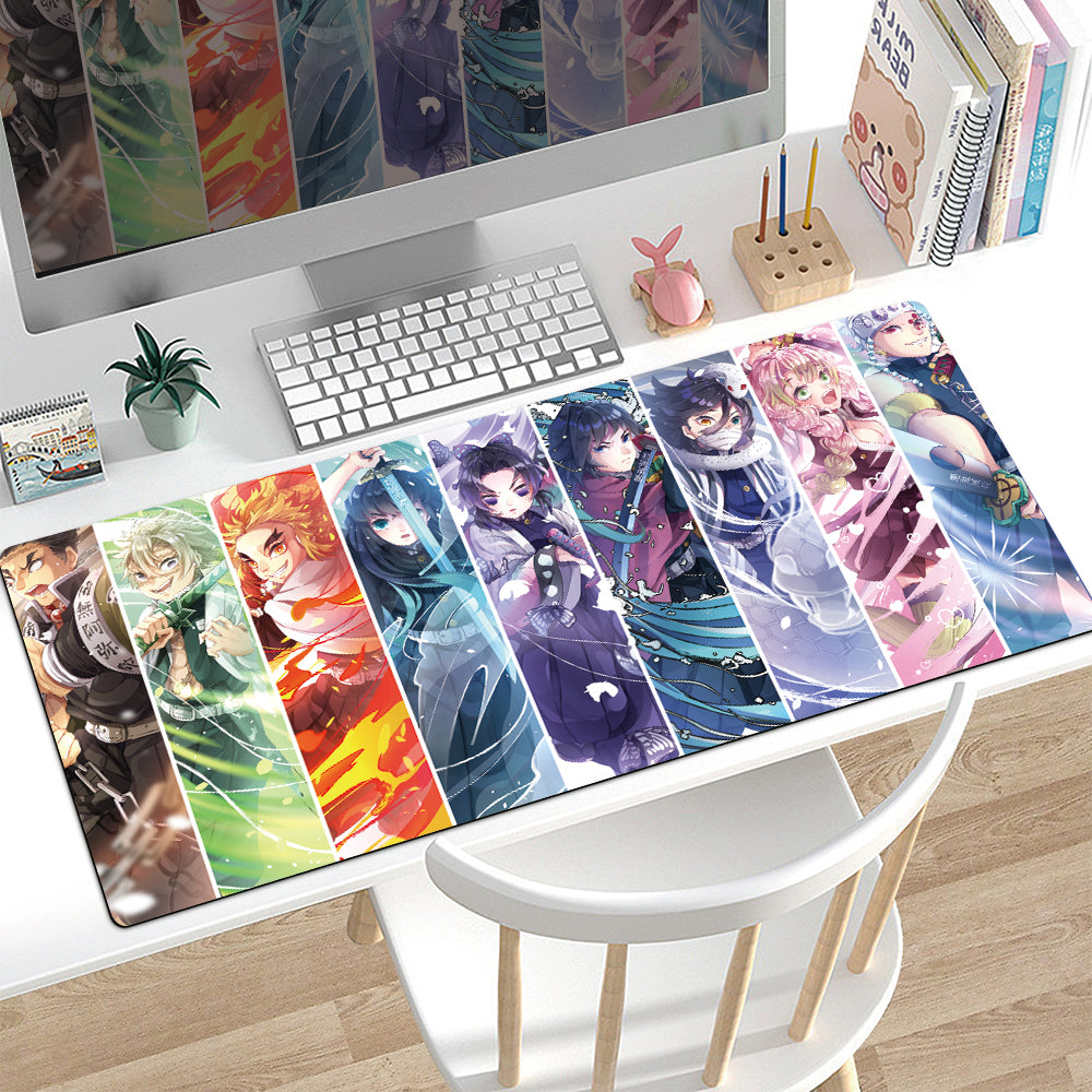 Anime Karakterek Kollázs Színes Gaming Egérpad