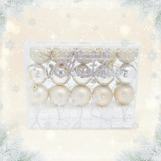 Karácsonyi Gömb Szett – Arany/Ezüst, 21 db (5 cm)