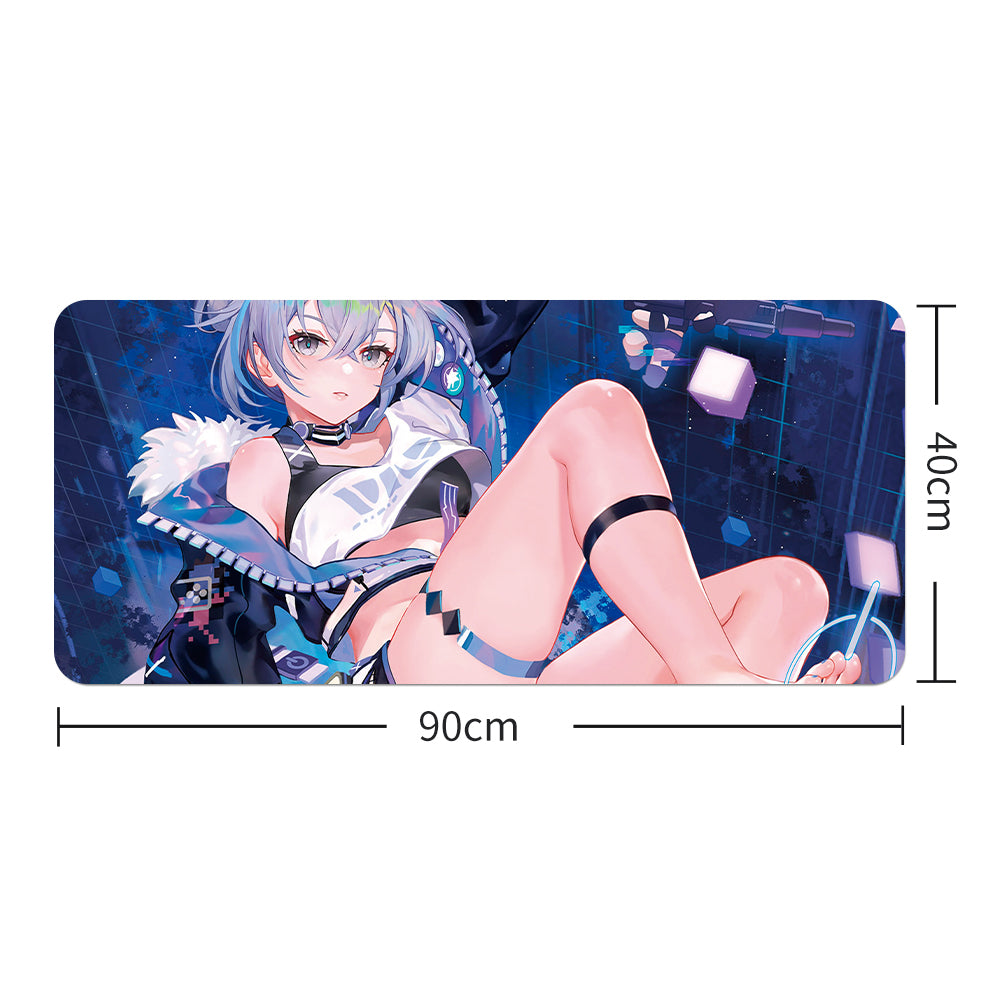 Ezüst Hajú Cyberpunk Lány Gaming XXL Egérpad